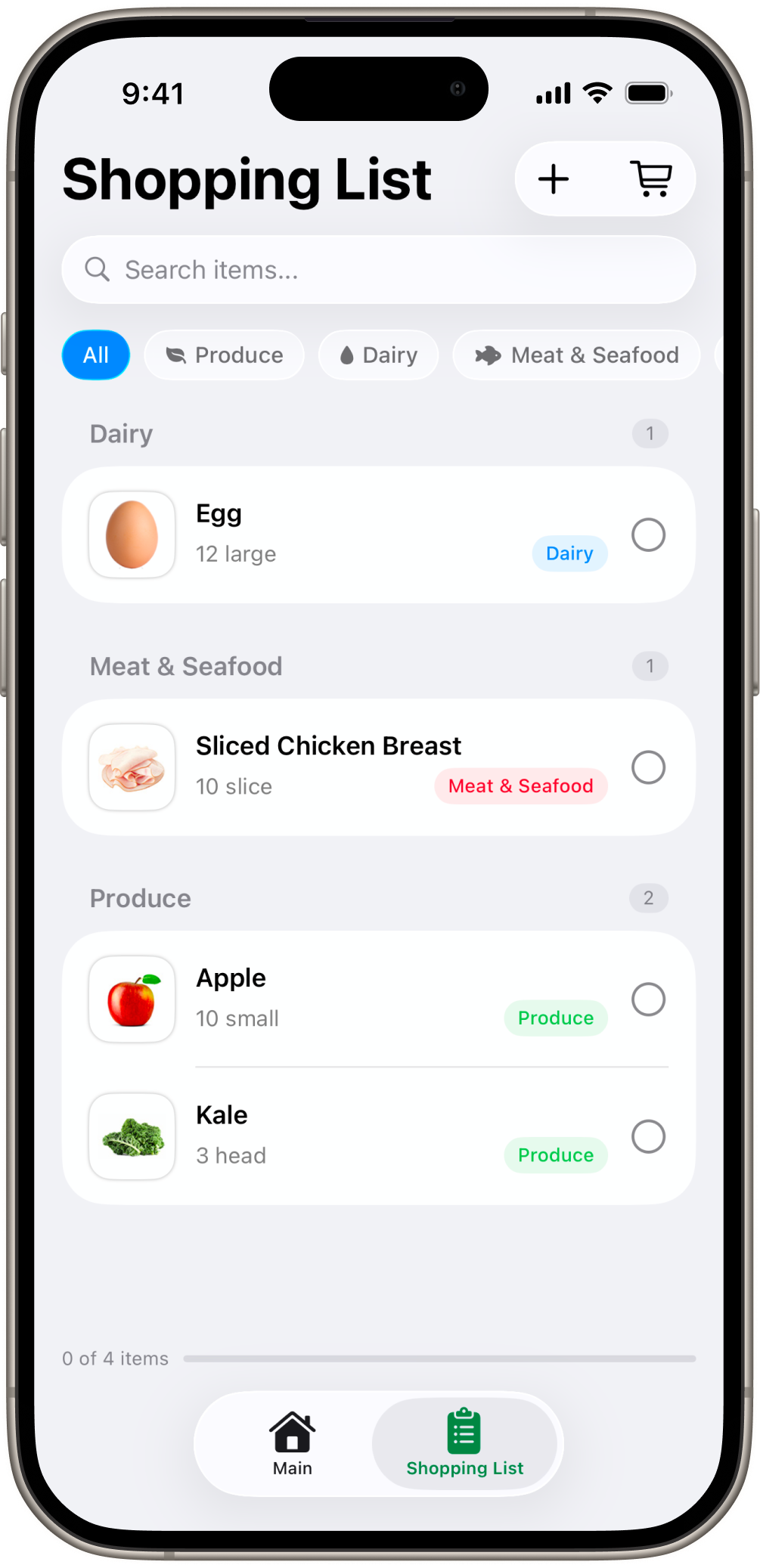 Pure Bite Shopping List - Organize your ingredients