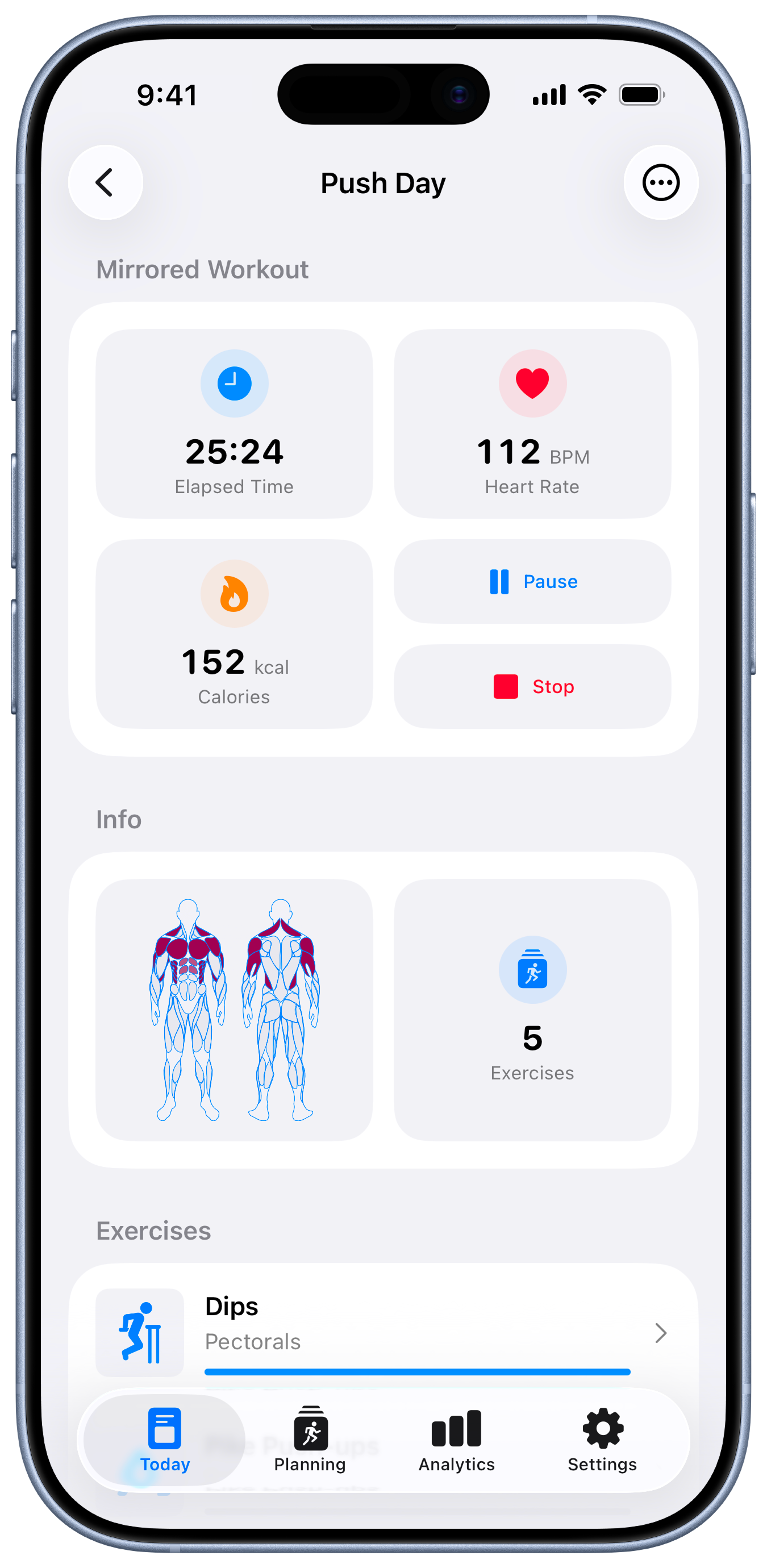 Active Workout Tracking