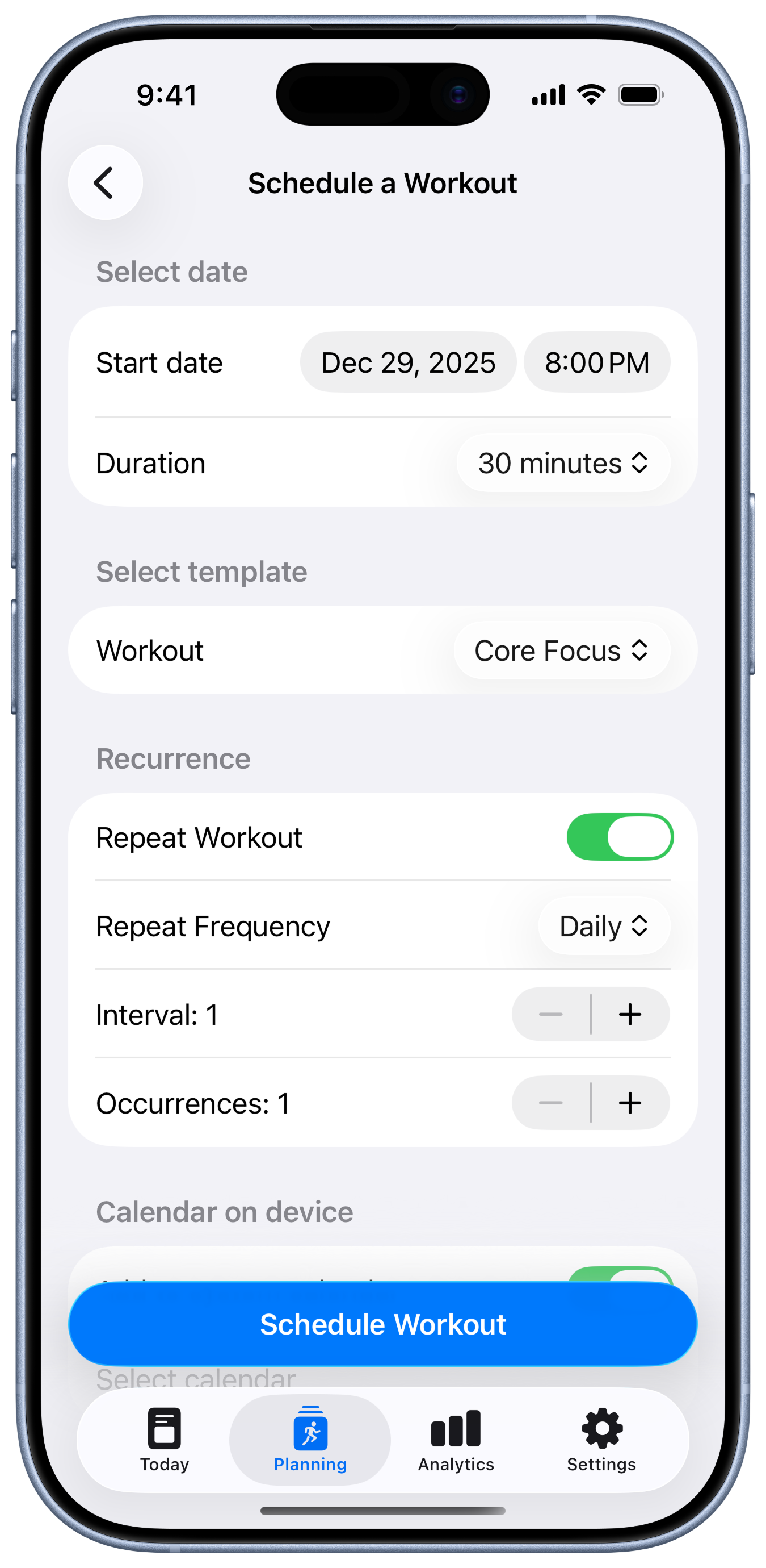 Calendar Integration